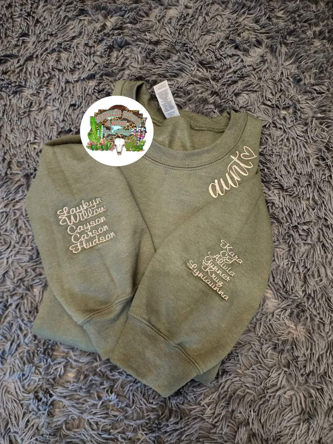 Embroidery Collar Sweatshirt