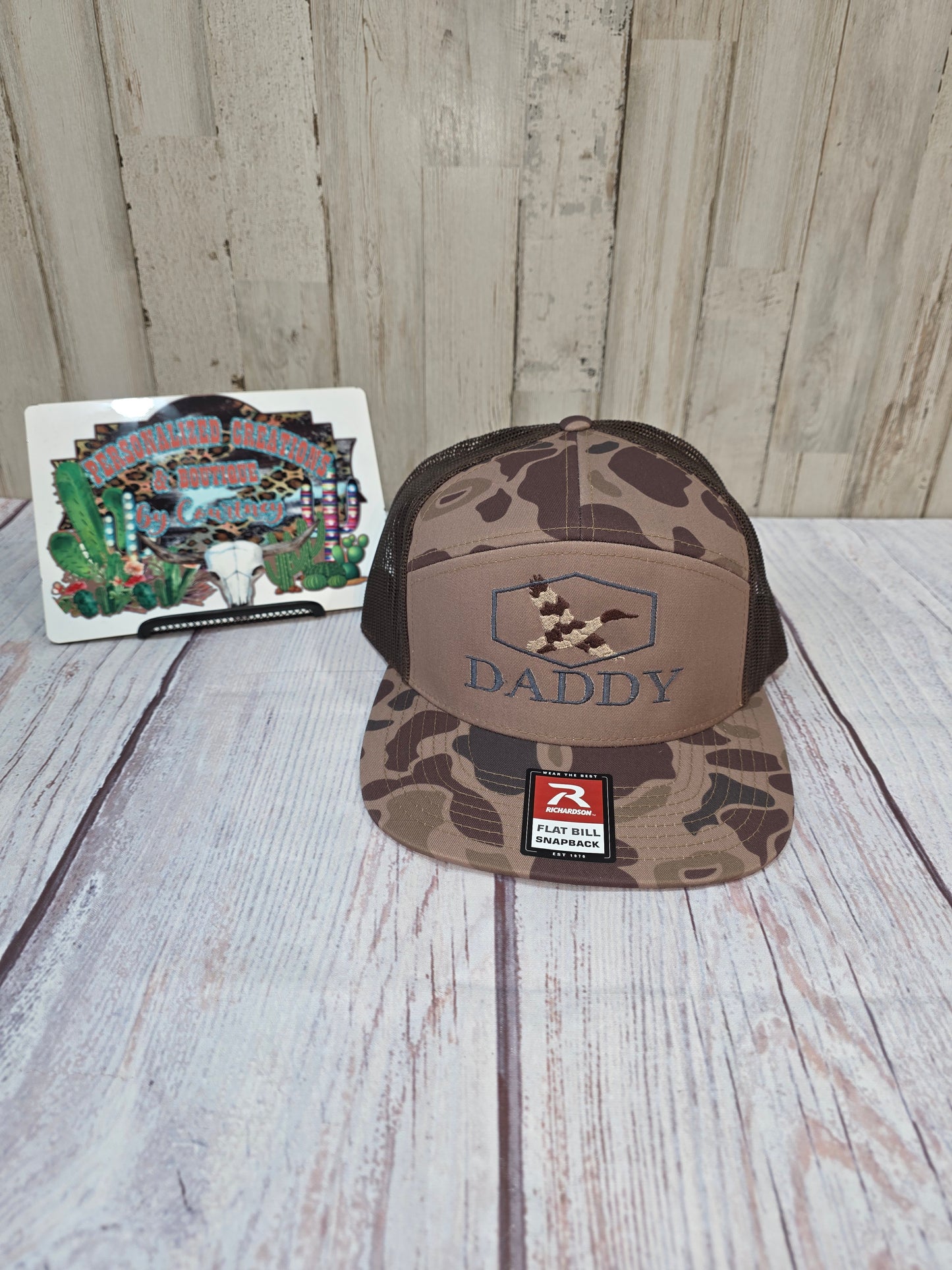 Embroidery Duck Camo Name Hat