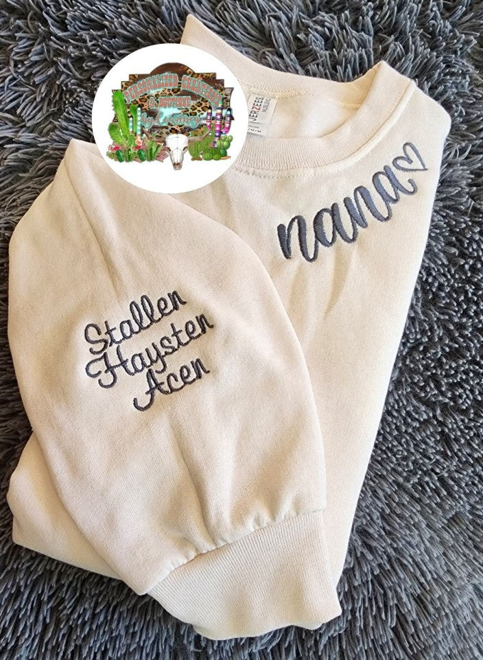 Embroidery Collar Sweatshirt