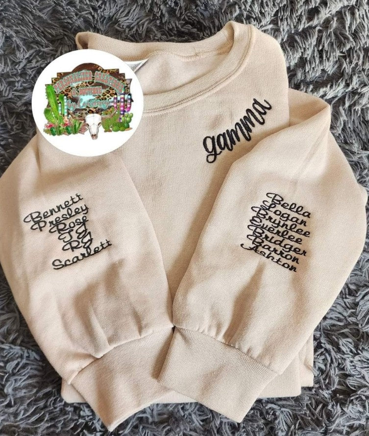 Embroidery Collar Sweatshirt