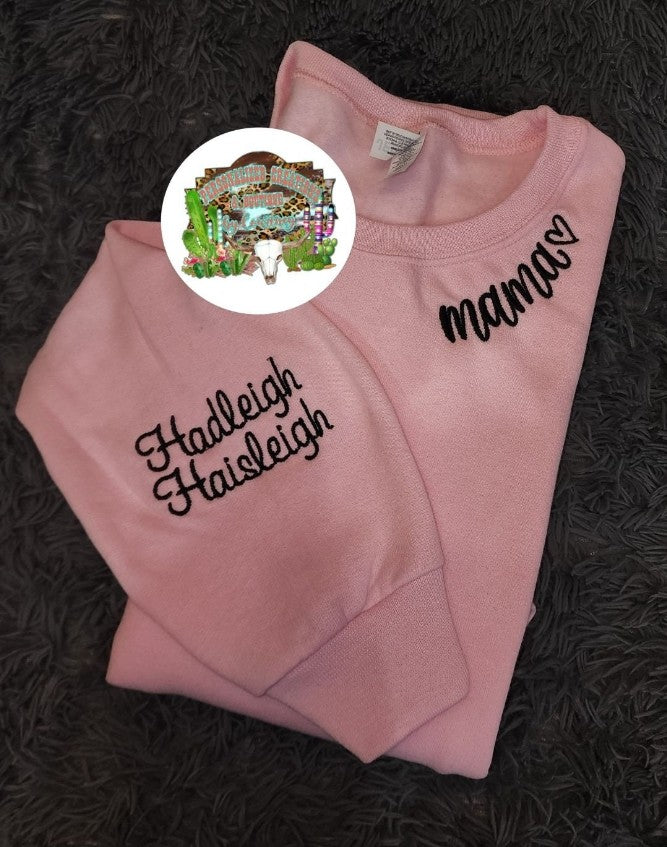 Embroidery Collar Sweatshirt
